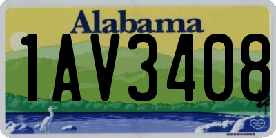 AL license plate 1AV3408