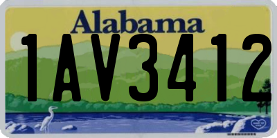 AL license plate 1AV3412