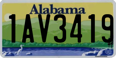 AL license plate 1AV3419