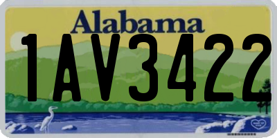 AL license plate 1AV3422
