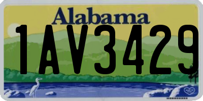 AL license plate 1AV3429