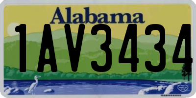 AL license plate 1AV3434