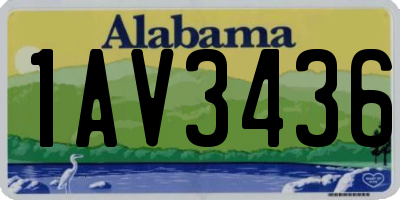 AL license plate 1AV3436