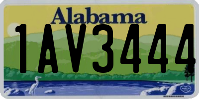 AL license plate 1AV3444