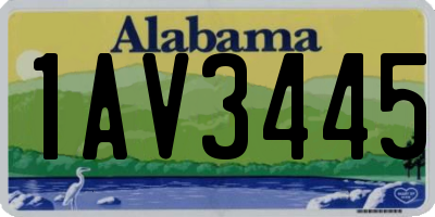 AL license plate 1AV3445