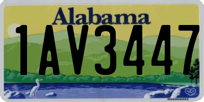 AL license plate 1AV3447