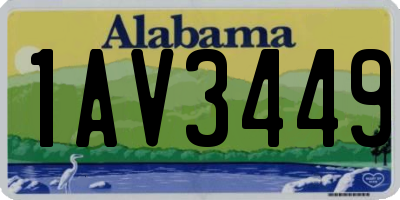 AL license plate 1AV3449