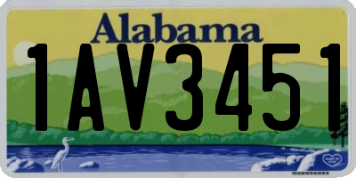 AL license plate 1AV3451