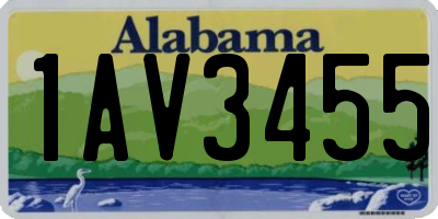 AL license plate 1AV3455