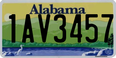 AL license plate 1AV3457