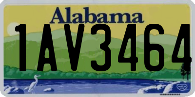 AL license plate 1AV3464