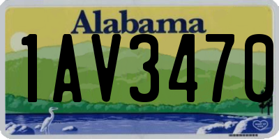 AL license plate 1AV3470