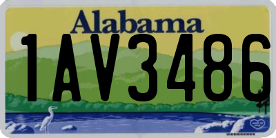 AL license plate 1AV3486