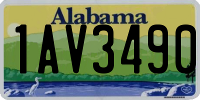 AL license plate 1AV3490