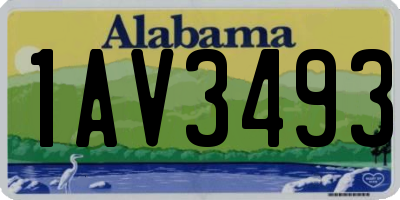 AL license plate 1AV3493