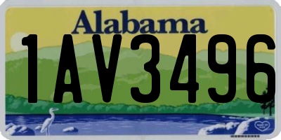 AL license plate 1AV3496