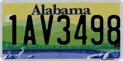 AL license plate 1AV3498