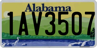 AL license plate 1AV3507