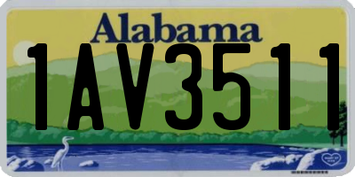 AL license plate 1AV3511