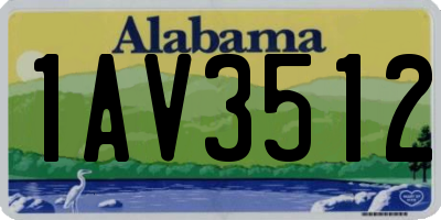 AL license plate 1AV3512