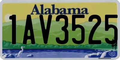 AL license plate 1AV3525
