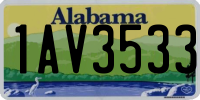 AL license plate 1AV3533
