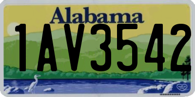 AL license plate 1AV3542