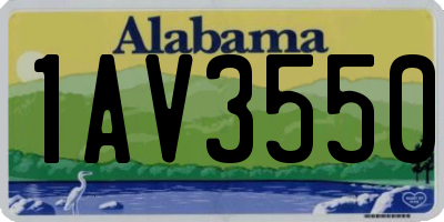 AL license plate 1AV3550