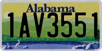 AL license plate 1AV3551