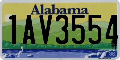 AL license plate 1AV3554