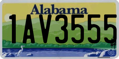 AL license plate 1AV3555