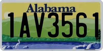 AL license plate 1AV3561