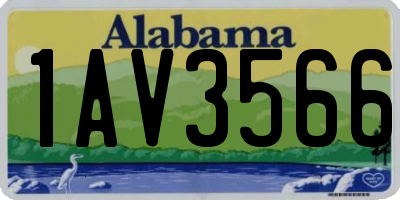 AL license plate 1AV3566