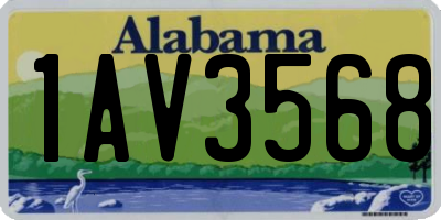 AL license plate 1AV3568