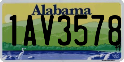 AL license plate 1AV3578