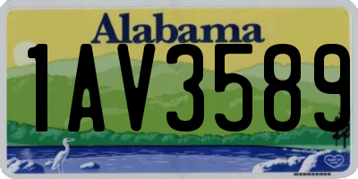 AL license plate 1AV3589