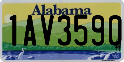 AL license plate 1AV3590