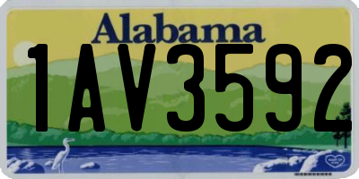 AL license plate 1AV3592