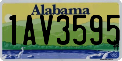 AL license plate 1AV3595