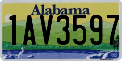 AL license plate 1AV3597