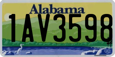 AL license plate 1AV3598