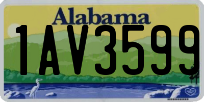 AL license plate 1AV3599