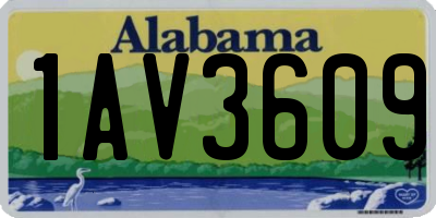 AL license plate 1AV3609