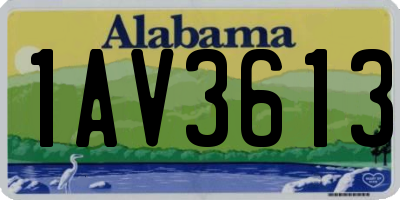 AL license plate 1AV3613