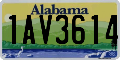 AL license plate 1AV3614