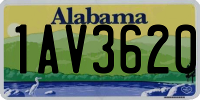 AL license plate 1AV3620