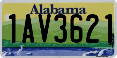 AL license plate 1AV3621