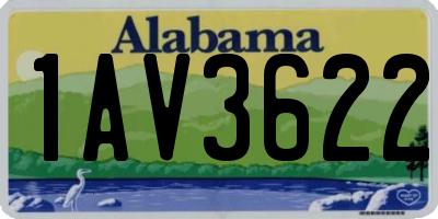 AL license plate 1AV3622