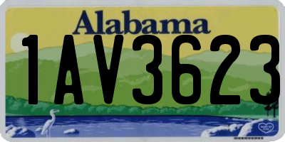 AL license plate 1AV3623