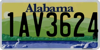 AL license plate 1AV3624